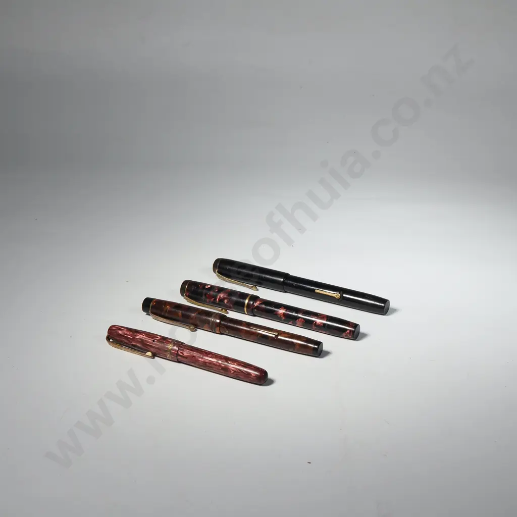 Four Quality Vintage Fountain Pens Minus Lids Image 1++