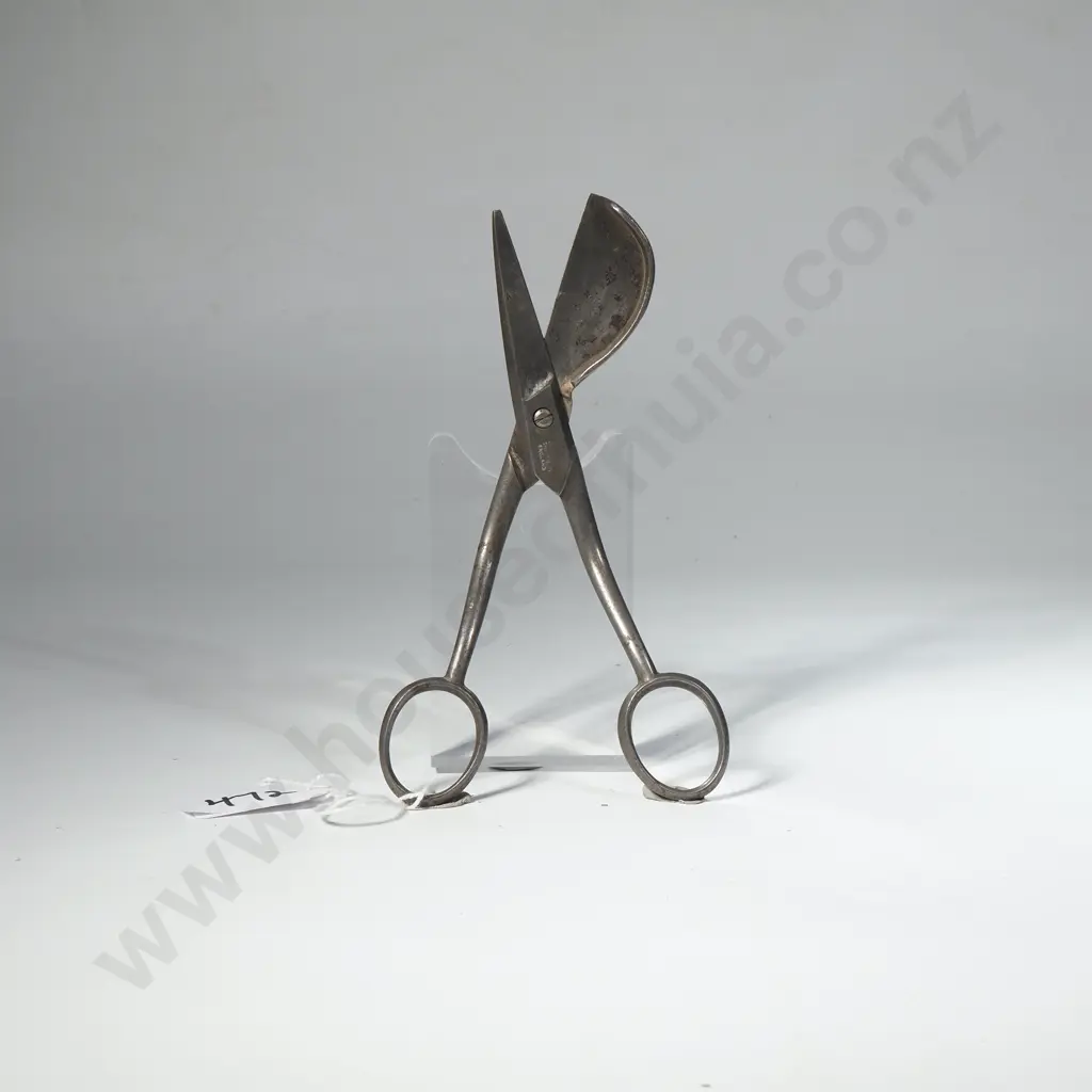 Nineteenth Antique Steel Snuffer Scissors w Snuffer Cup on One Side to Catch the Trimmed Wick Image 1++