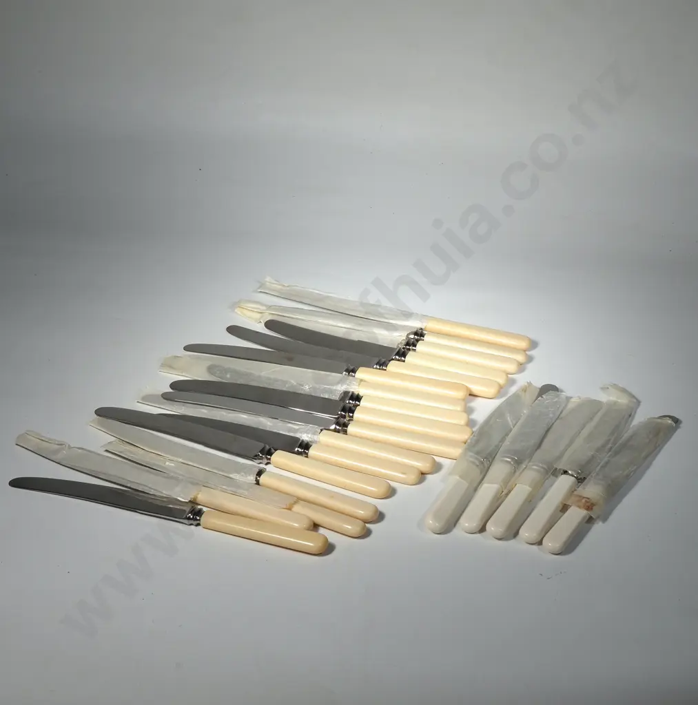 Bag of Faux Bone-Handled Knives Image 1++