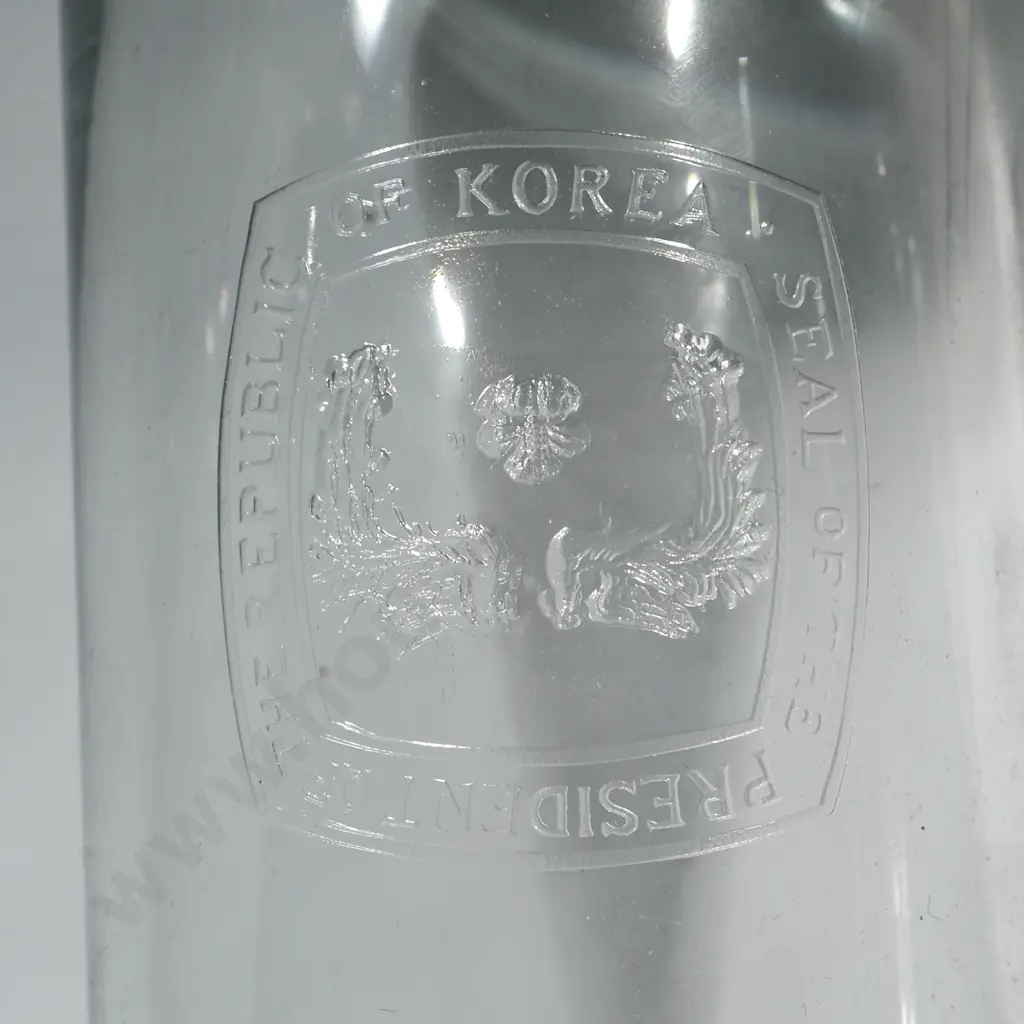 Vintage Cased Set of Six 'President of the Republic of Korea' High Ball Glasses Image 1++
