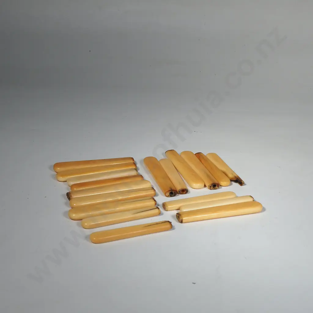 A Quantity of Antique Ivory Cutlery Handles Suitable for Repurposing / Carving Image 1++
