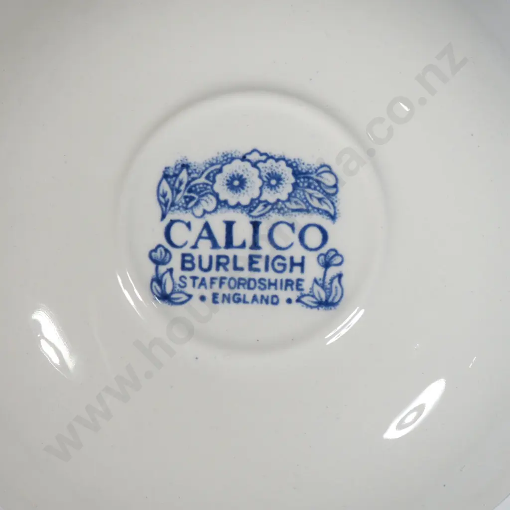Two Burleigh Ware Arden Dinner Plates, Burleigh Calico Cup & Saucer & a Small Vintage Willow Pattern Plate Image 1++