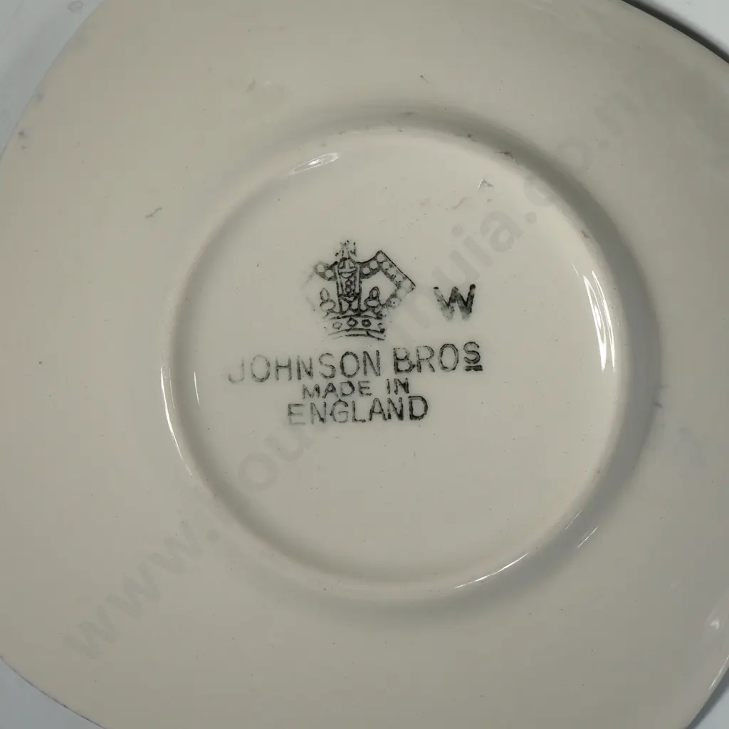 Large F Winkle & Co Cheltenham Blue & White Double Handled Bowl Image 1++