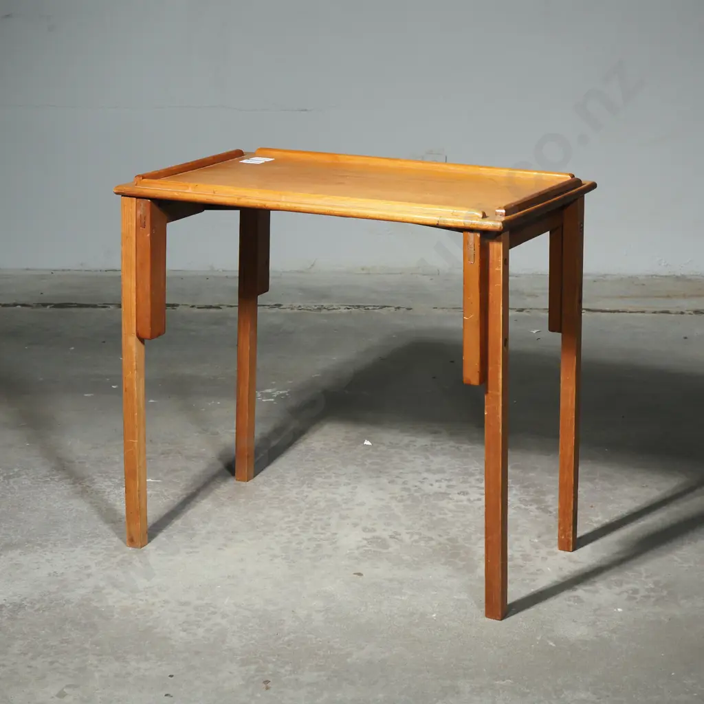 Vintage Collapsible Wood Tea Tray Image 1++