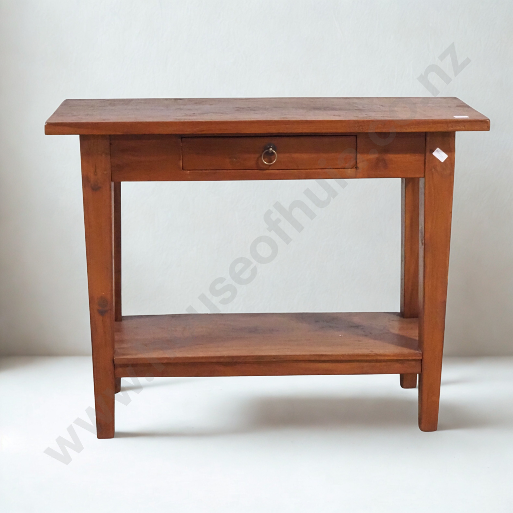 Modern Two Tier Timber Hall Table w Single Frieze Drawer  Image 1++