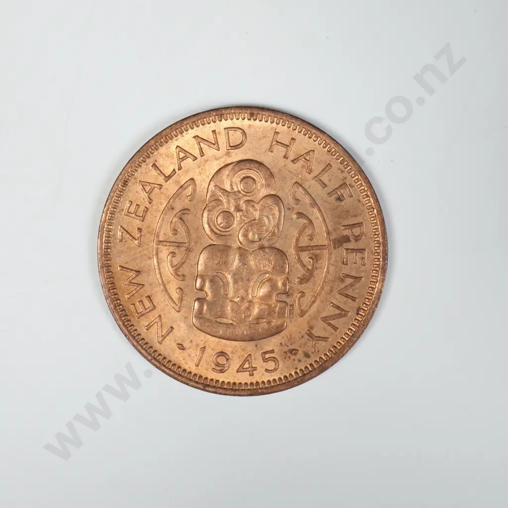 1945 HALFPENNY, A.UNC, C.V. $45 Image 1++