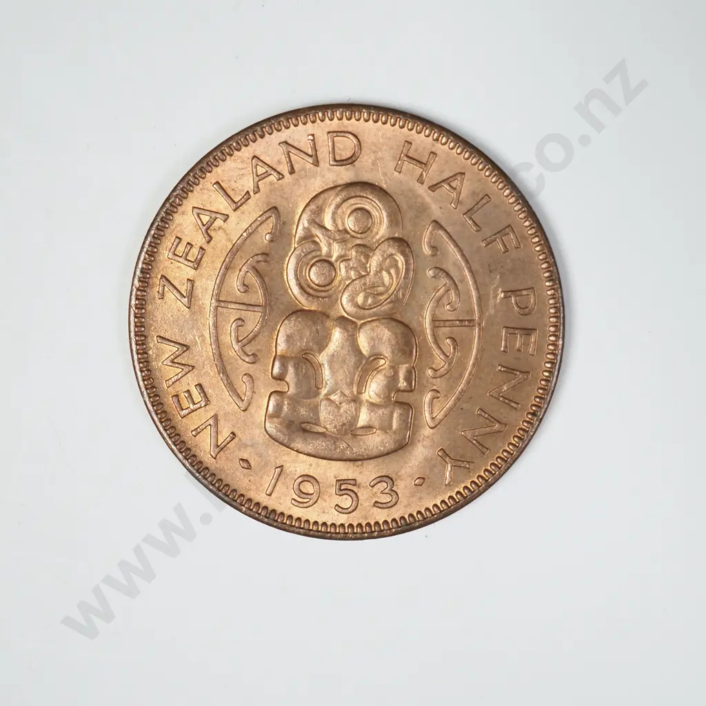 1953 HALFPENNY, A.UNC, C.V. $25 Image 1++
