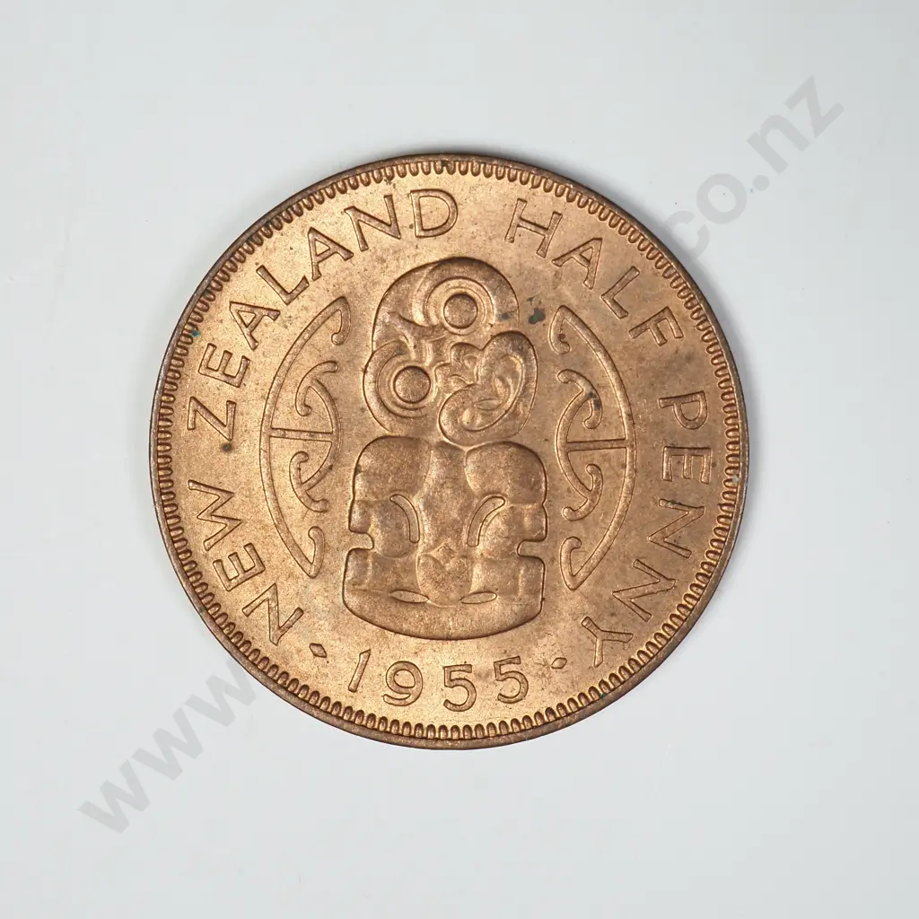 1955 HALFPENNY, A.UNC, C.V. $200 Image 1++
