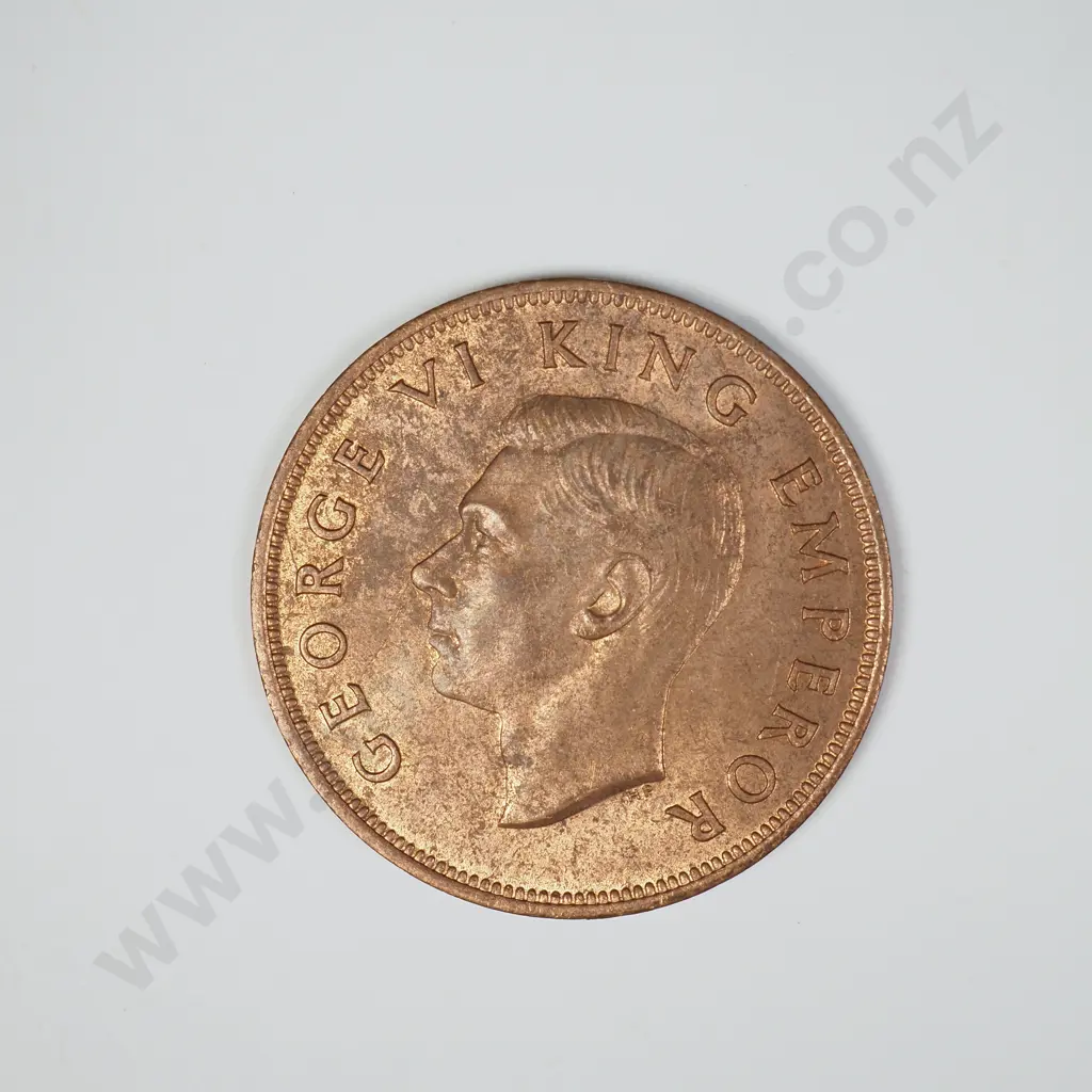 1943 ONE PENNY, A.UNC ( DUSTY OBVERSE ), C.V. $55 Image 1++