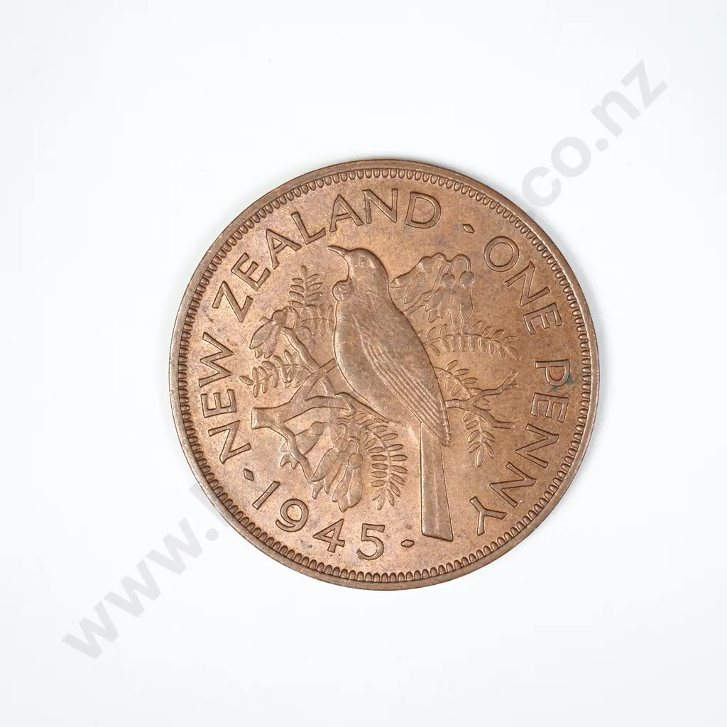 1945 ONE PENNY, A.UNC, C.V. $55 Image 1++