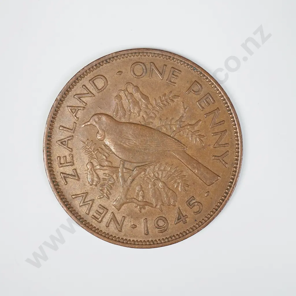 1945 'BURNISHED' ONE PENNY, E.F, C.V. $200 Image 1++