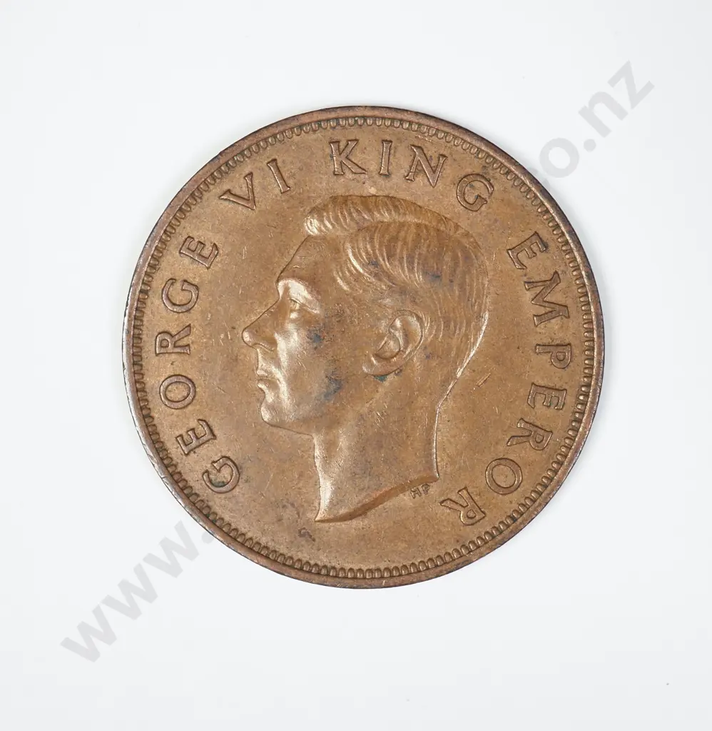 1945 'BURNISHED' ONE PENNY, E.F, C.V. $200 Image 1++