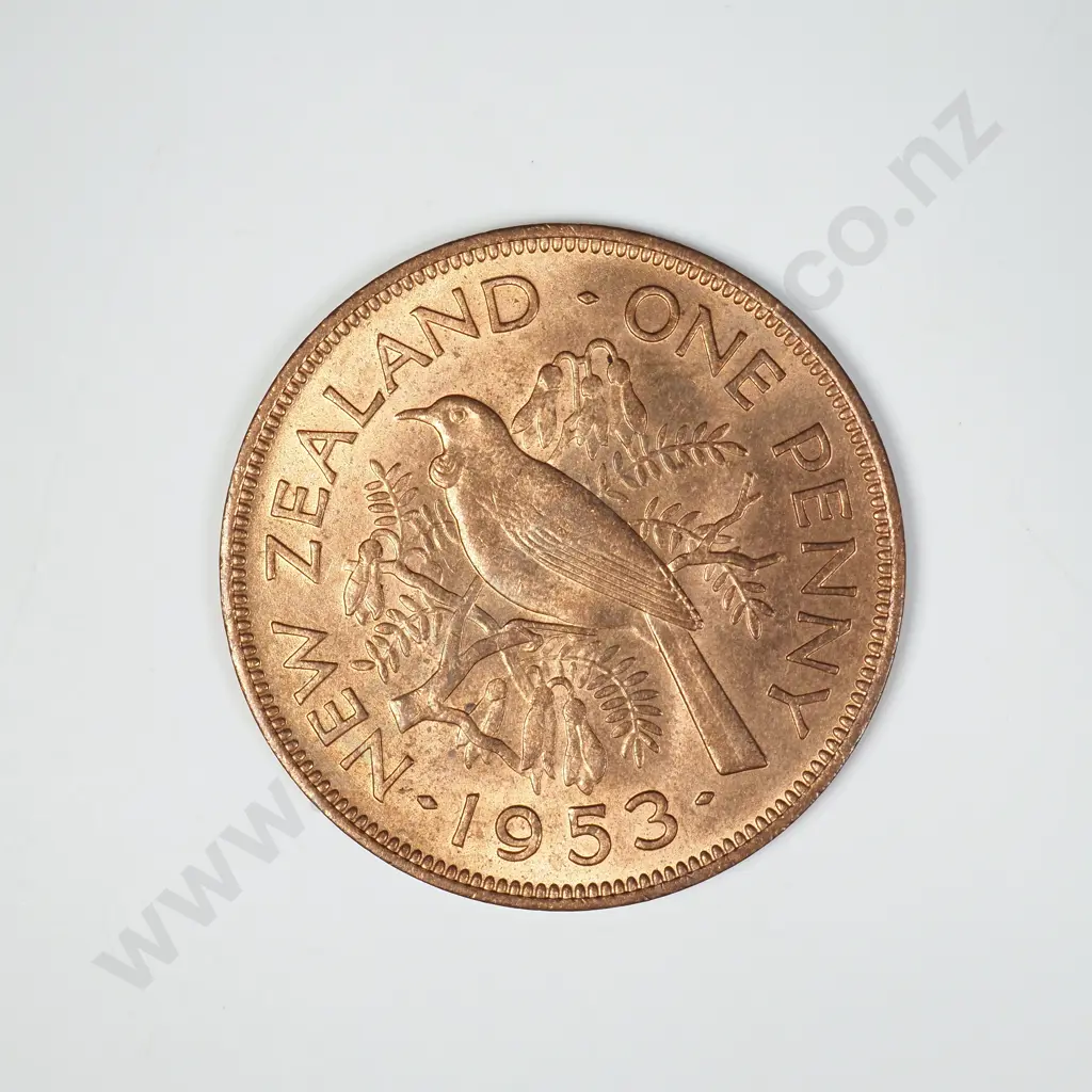 1953 ONE PENNY, UNC, C.V. $20 Image 1++