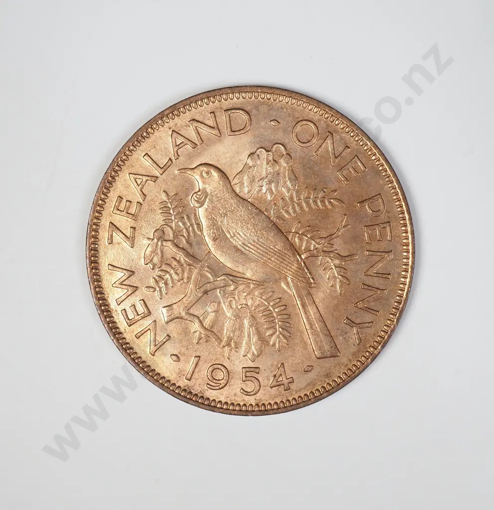 1954 ONE PENNY, A.UNC, C.V. $175 Image 1++