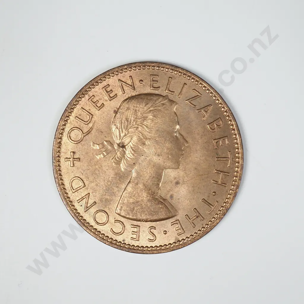 1955 ONE PENNY, A.UNC, C.V. $20 Image 1++