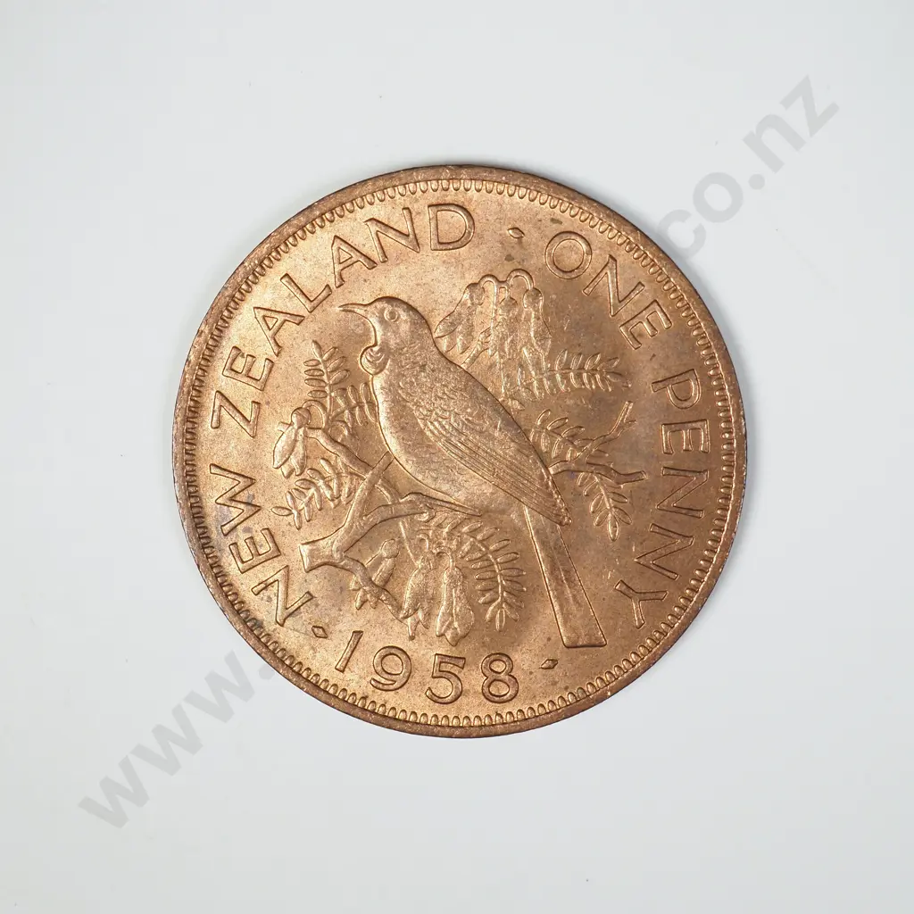 1958 ONE PENNY, A.UNC, C.V. $15 Image 1++