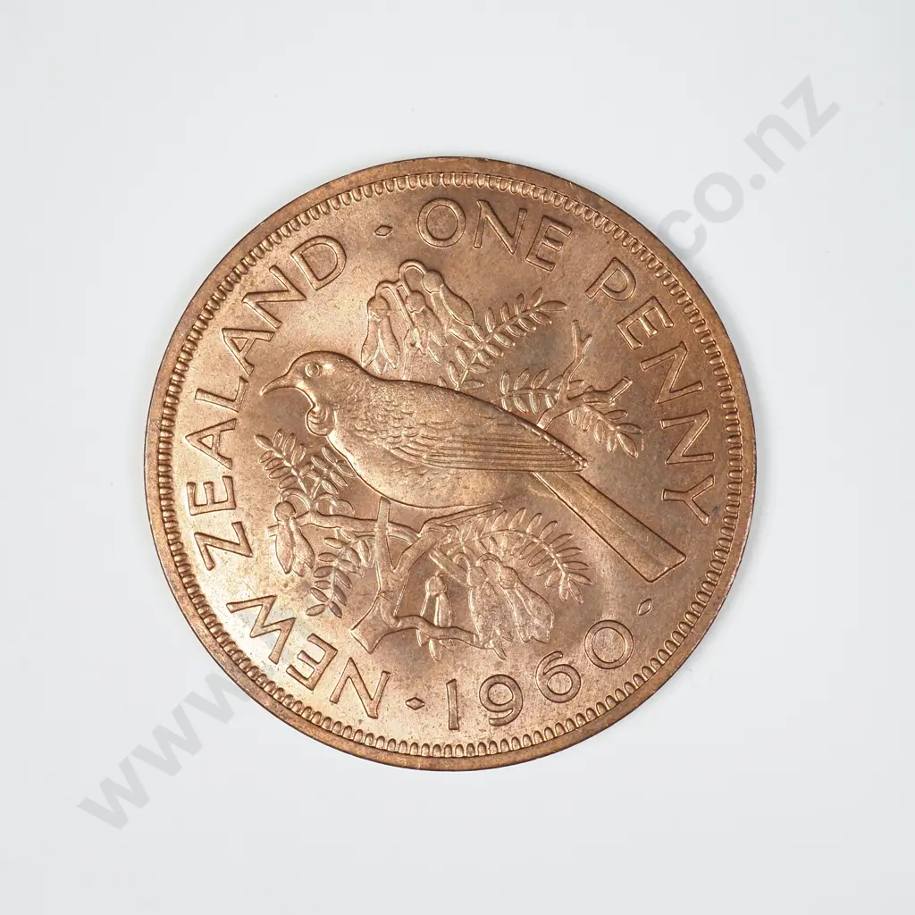 1960 ONE PENNY, B.UNC, C.V. $25 Image 1++