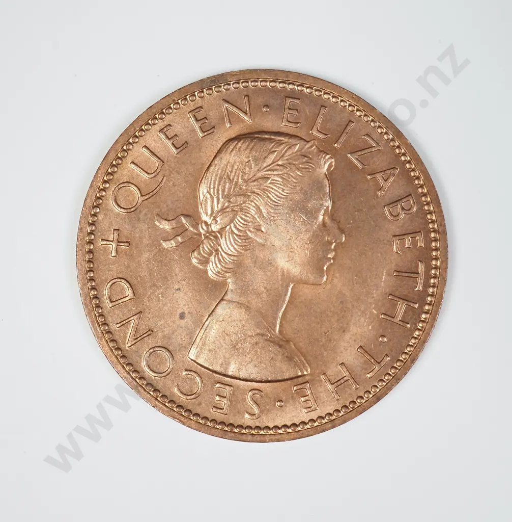 1960 ONE PENNY, B.UNC, C.V. $25 Image 1++