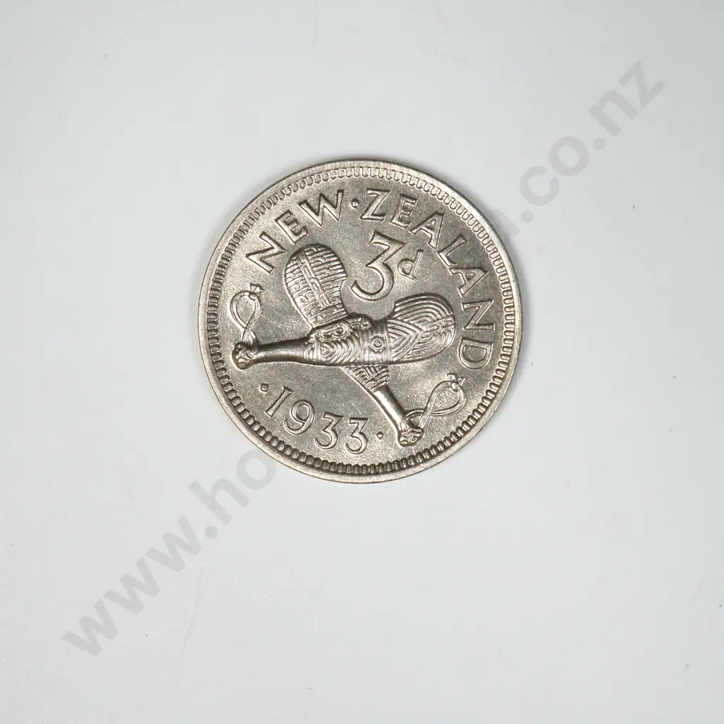 1933 THREEPENCE, UNC, C.V. $65 Image 1++