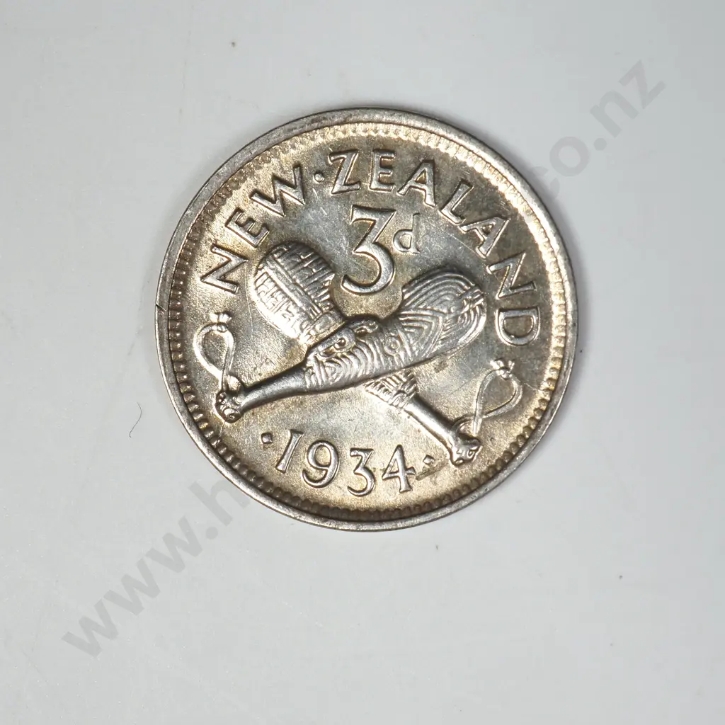 1934 THREEPENCE, UNC, C.V. $65 Image 1++