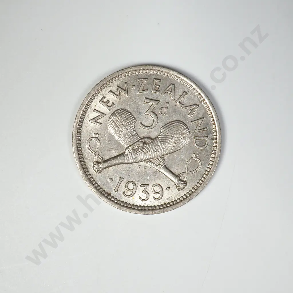 1939 THREEPENCE, E.F, C.V. $20 Image 1++
