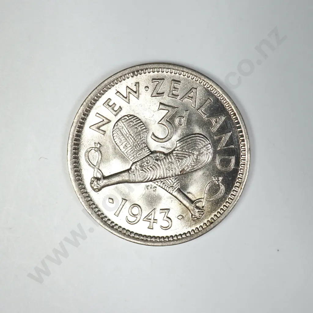 1943 THREEPENCE, UNC, C.V. $55 Image 1++