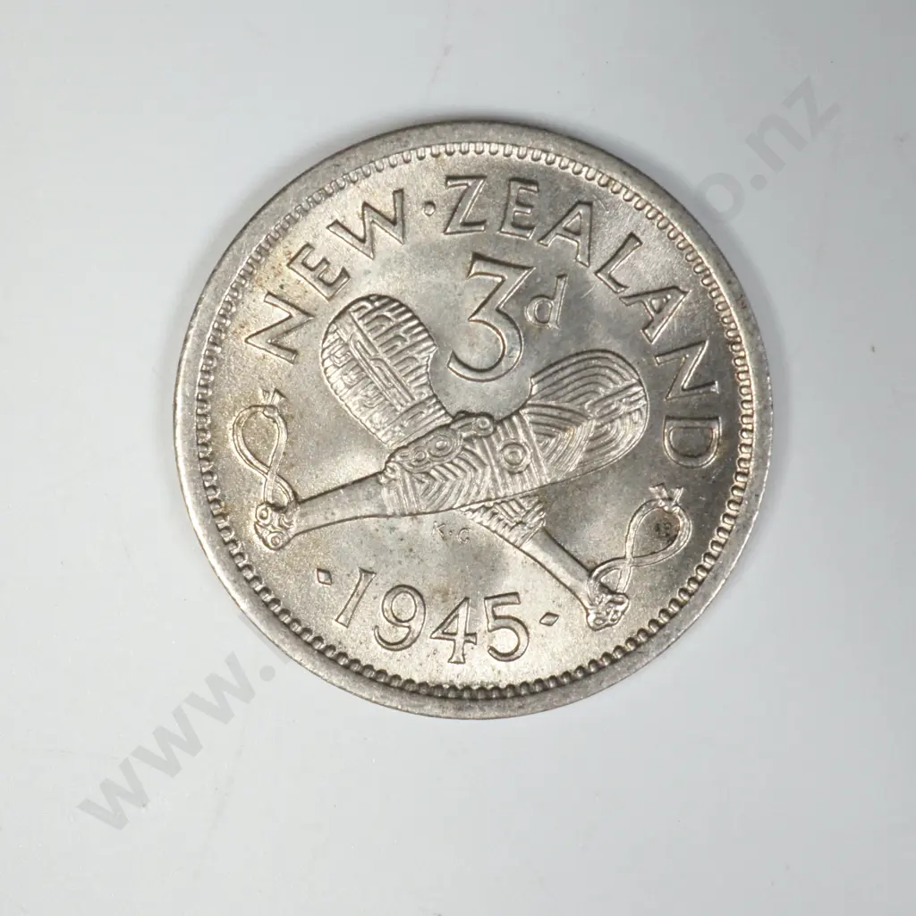 1945 THREEPENCE, UNC, C.V. $45 Image 1++
