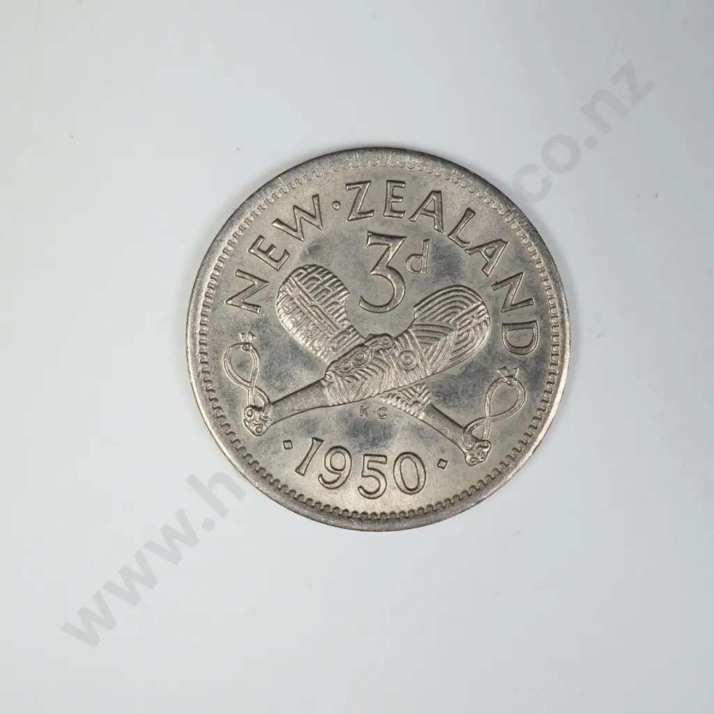 1950 THREEPENCE, A.UNC, C.V. $200 Image 1++