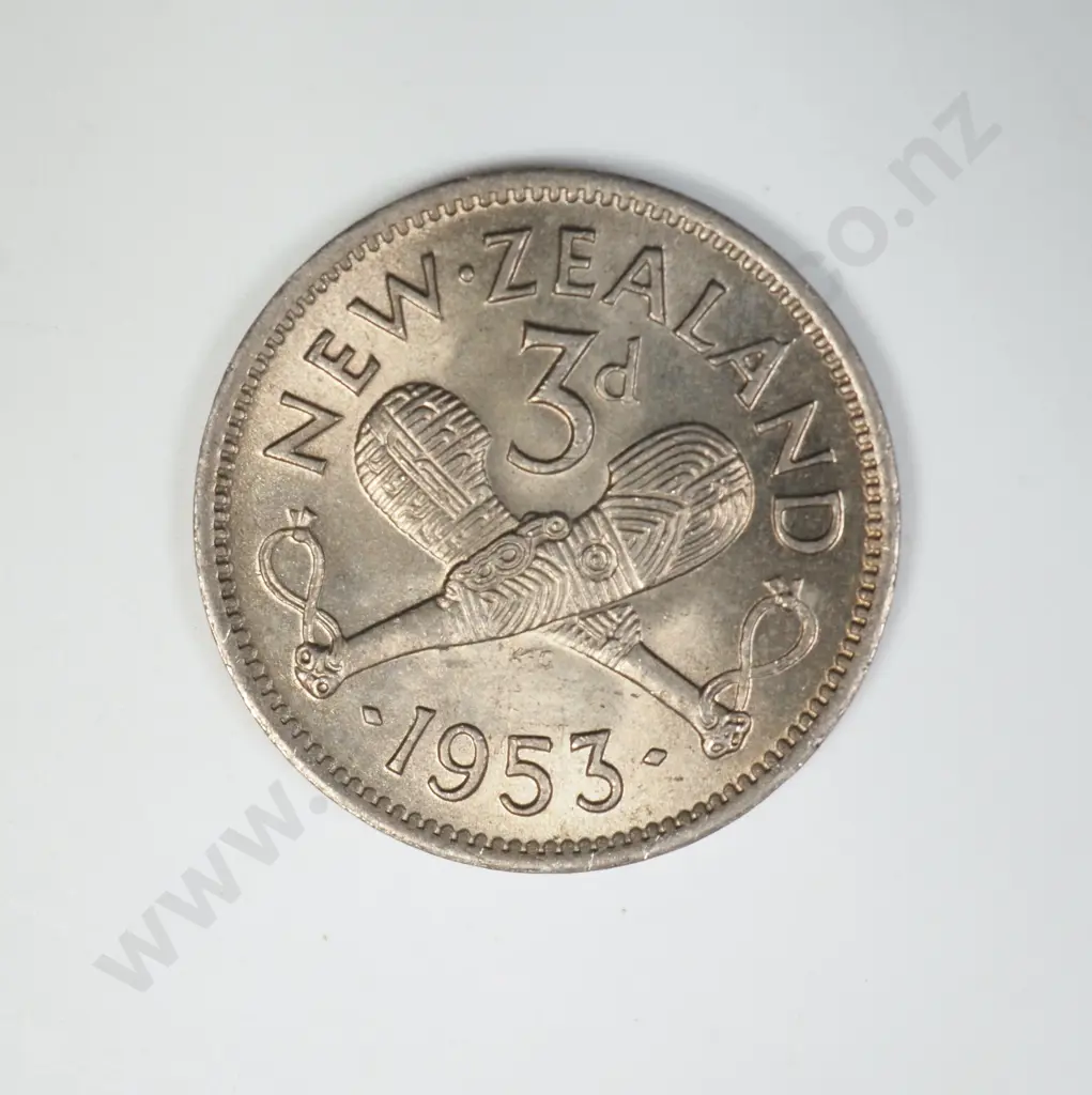 1953 THREEPENCE, UNC, C.V. $25 Image 1++