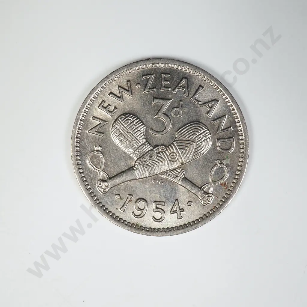 1954 THREEPENCE, UNC, C.V. $30 Image 1++