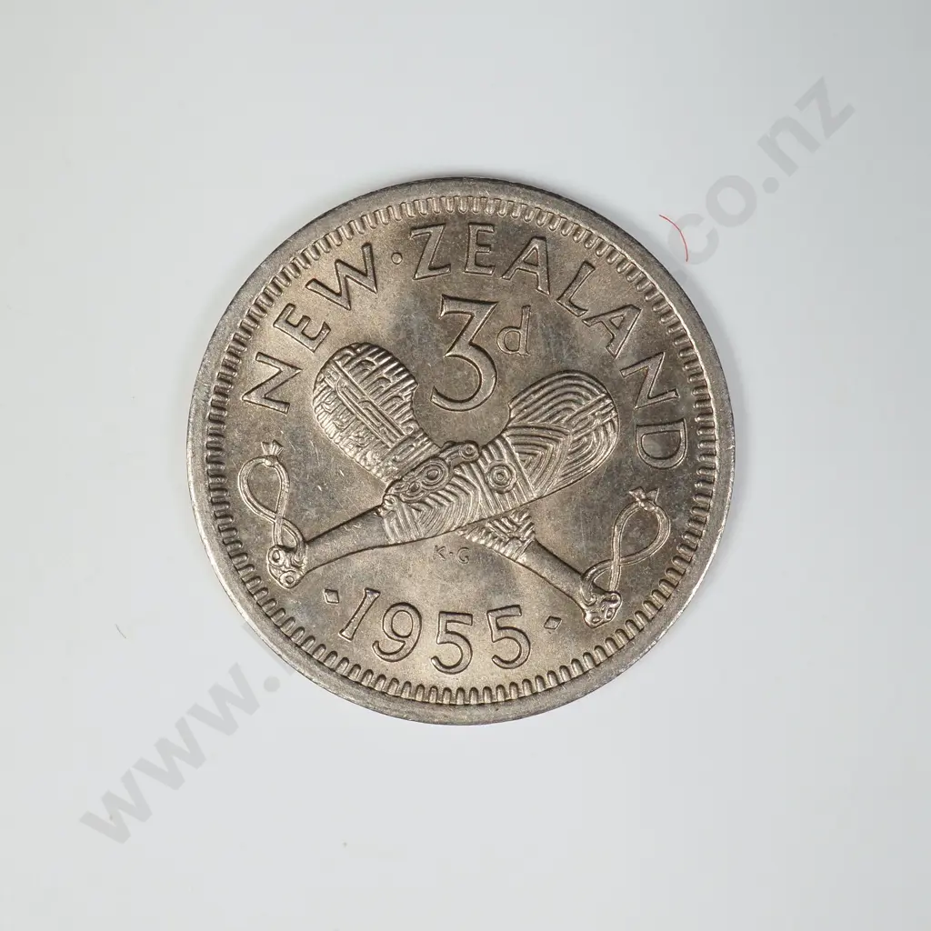 1955 THREEPENCE, UNC, C.V. $30 Image 1++