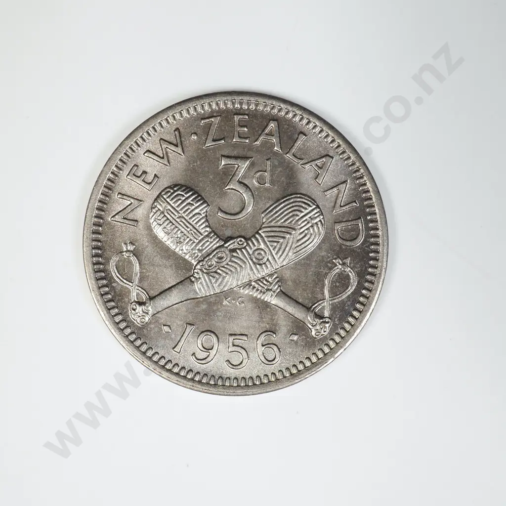 1956 THREEPENCE, UNC, C.V. $25 Image 1++