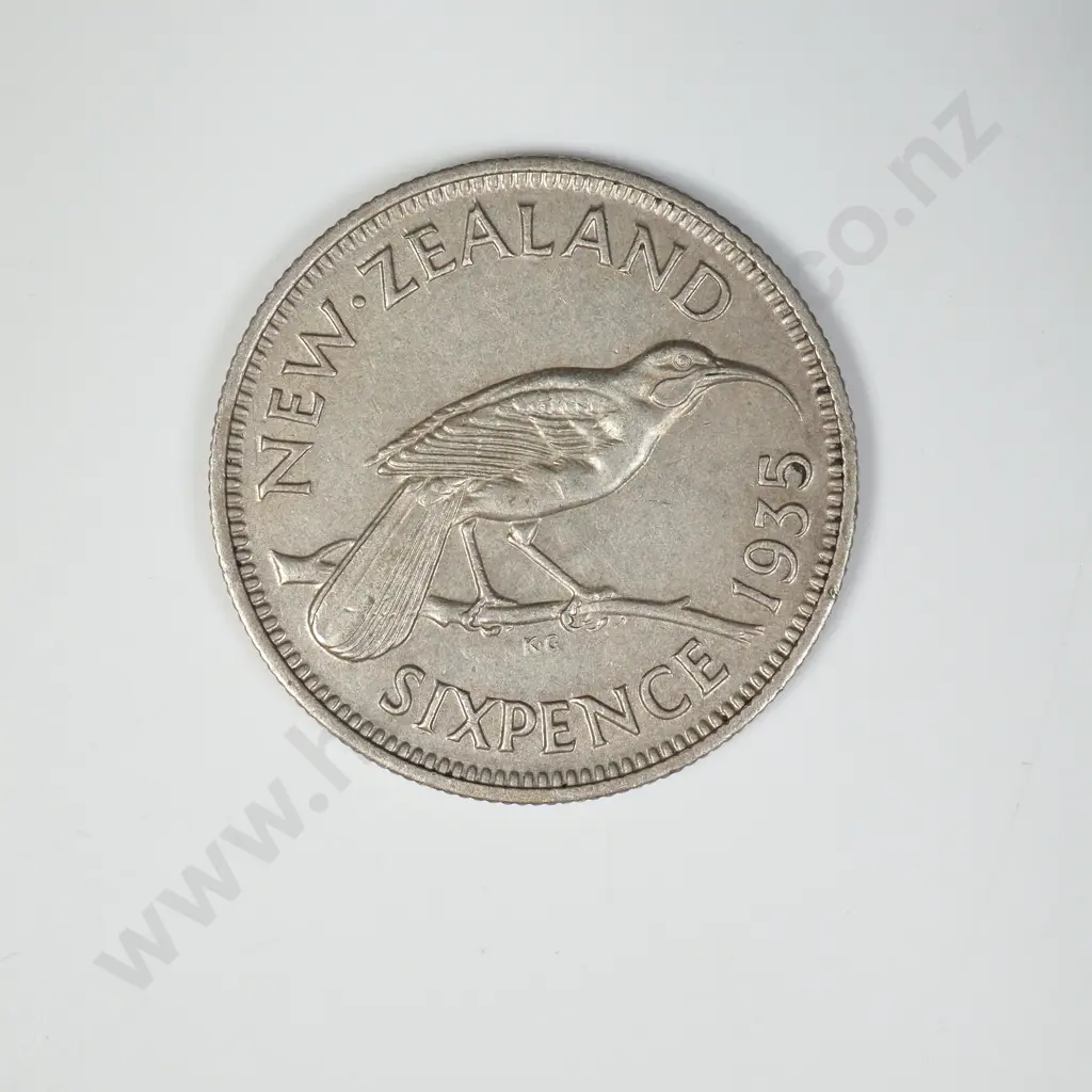 1935 SIXPENCE, E.F, C.V. $50 Image 1++