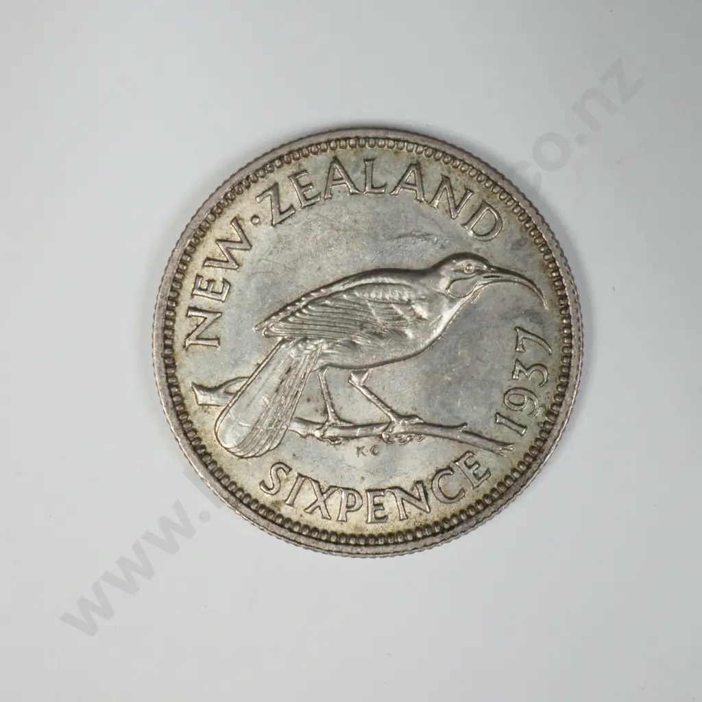 1937 SIXPENCE, E.F, C.V. $70 Image 1++