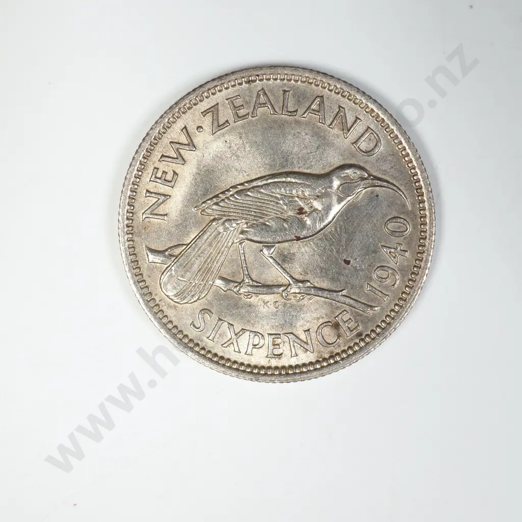 1940 SIXPENCE, A.UNC, C.V. $175 Image 1++