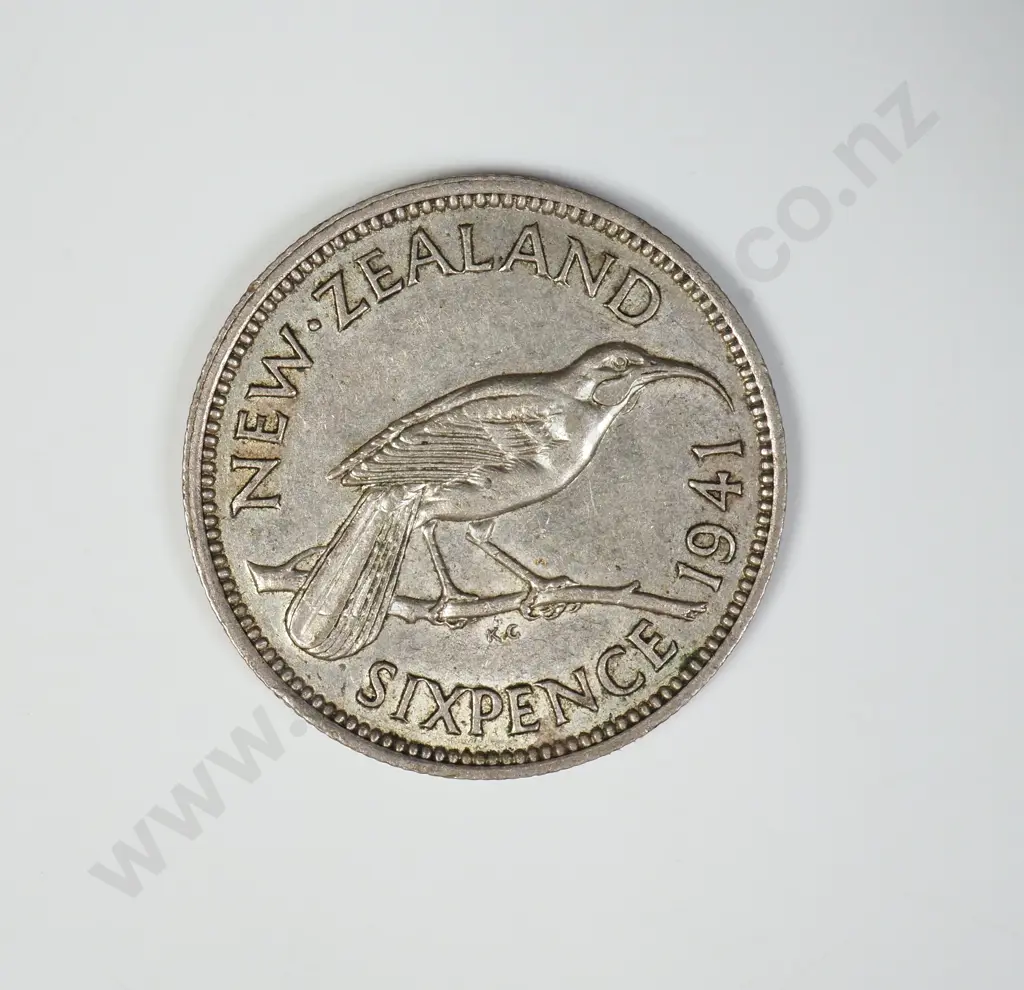 1941 SIXPENCE, V.F, C.V. $100 Image 1++