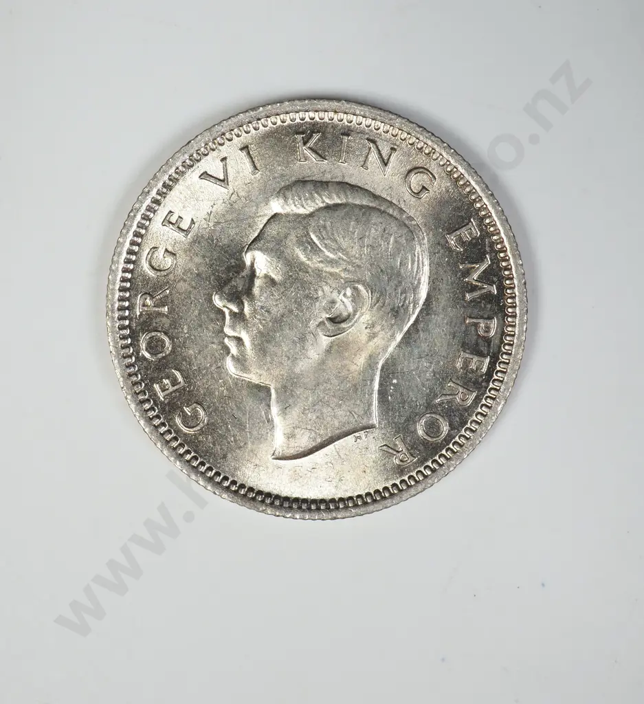 1943 SIXPENCE, A.UNC, C.V. $150 Image 1++
