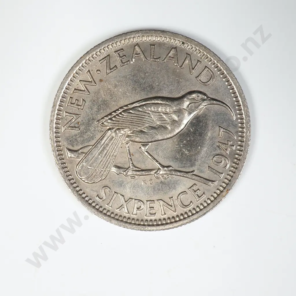 1947 SIXPENCE, UNC, C.V. $350 Image 1++
