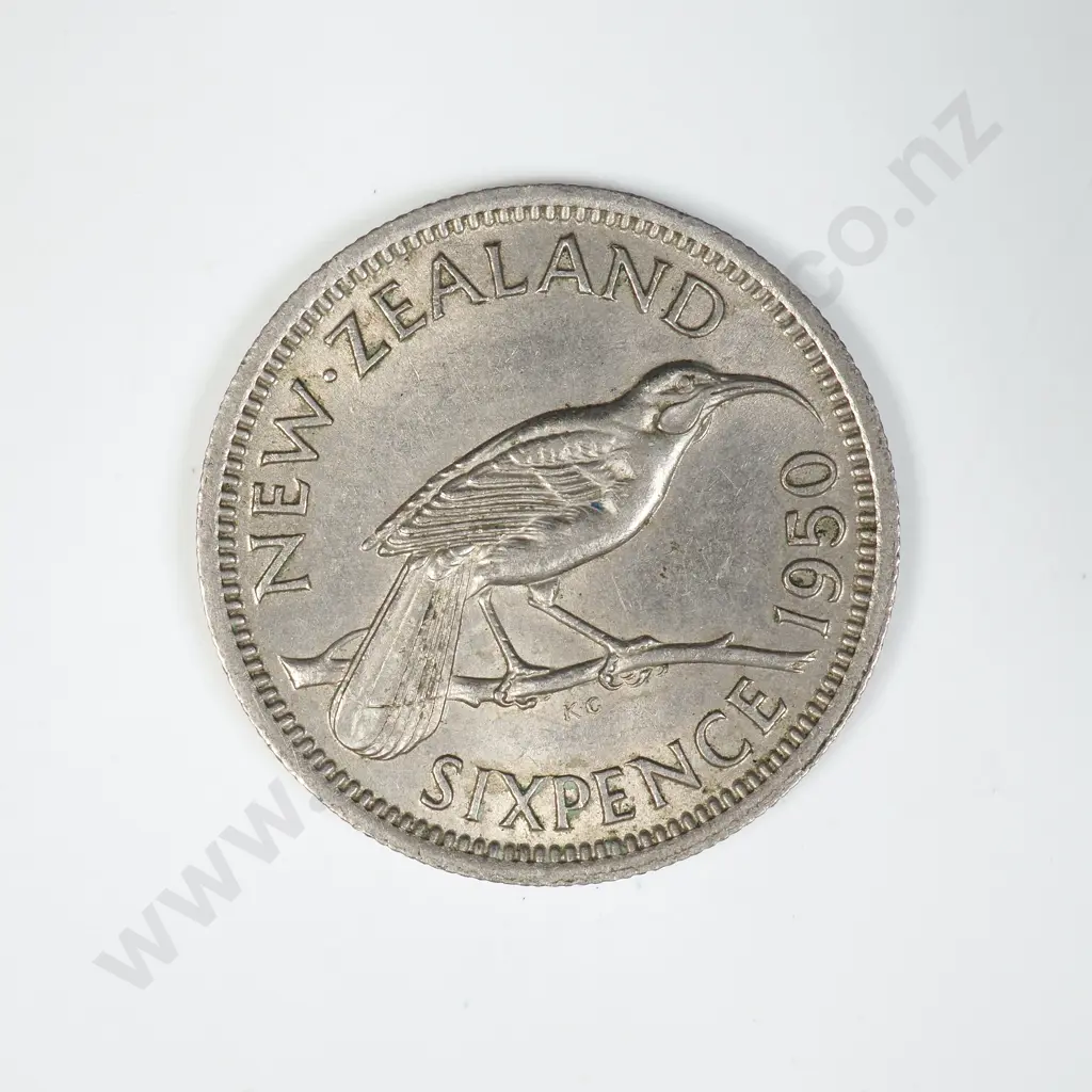 1950 SIXPENCE, E.F, C.V. $200 Image 1++