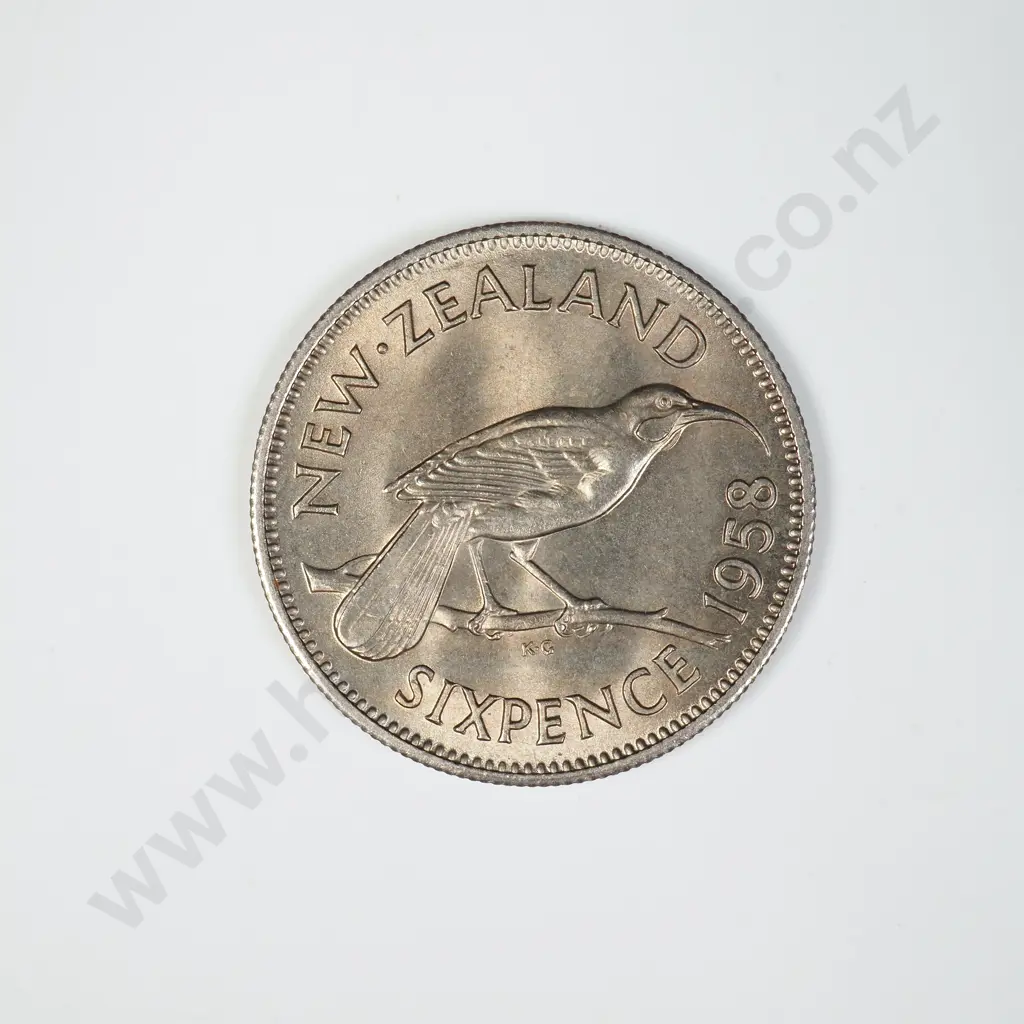 1958 SIXPENCE, UNC, C.V. $30 Image 1++