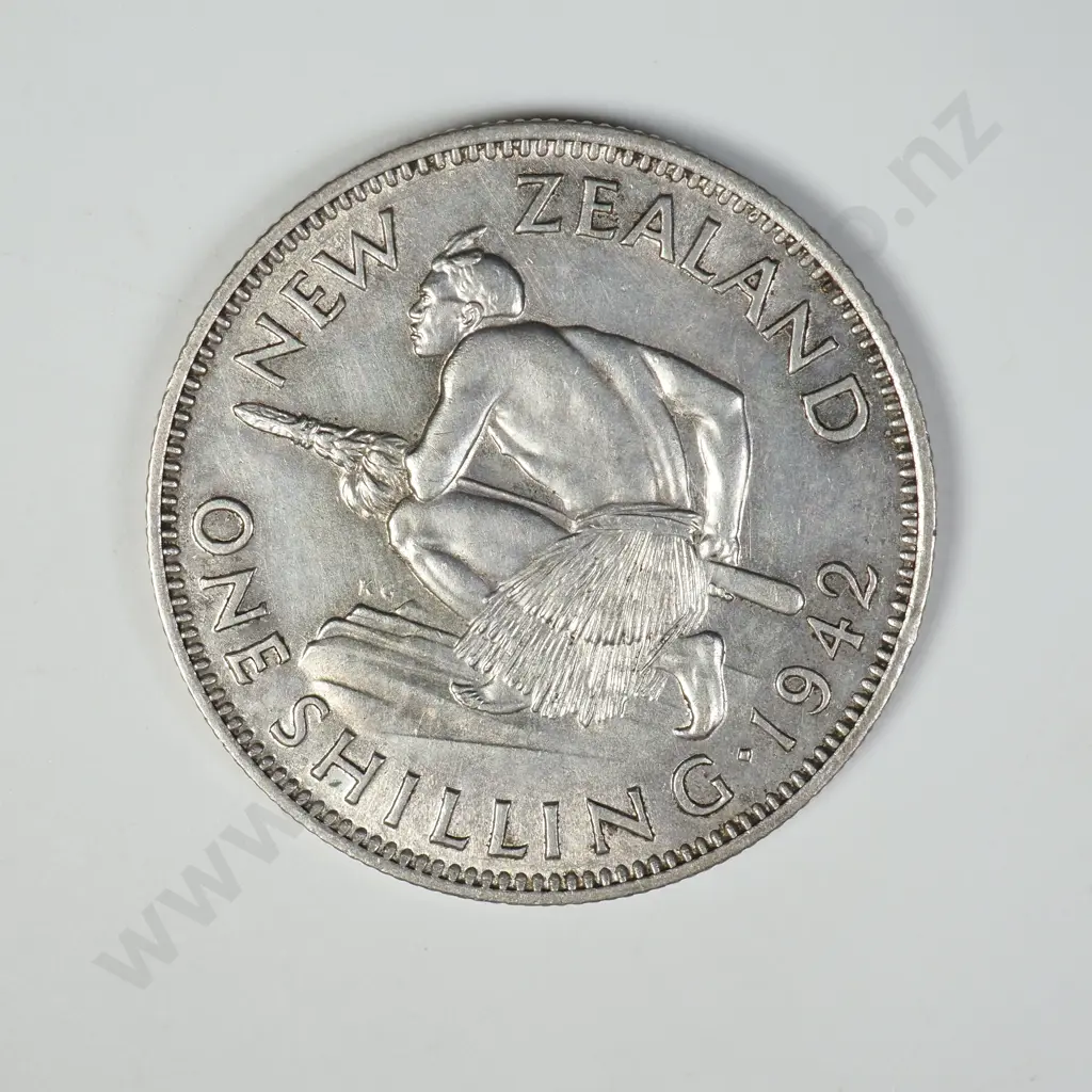 1942 ONE SHILLING, E.F, C.V. $225 Image 1++