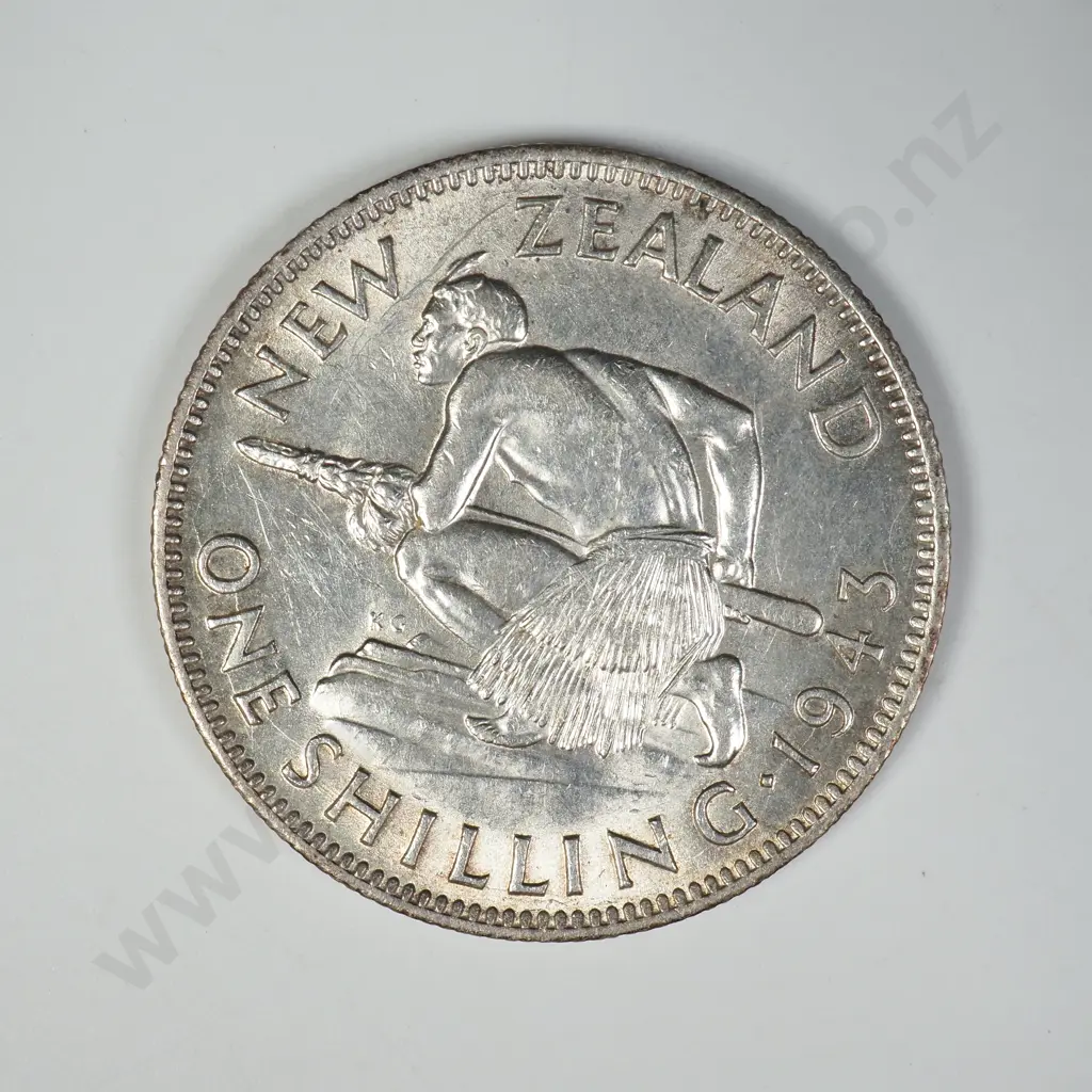 1943 ONE SHILLING, E.F, C.V. $70 Image 1++