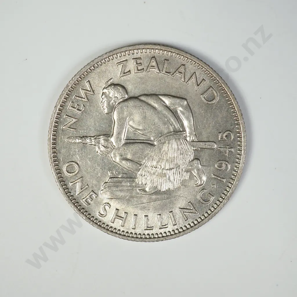 1945 ONE SHILLING, E.F, C.V. $50 Image 1++