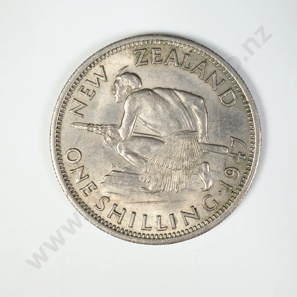 1947 ONE SHILLING, A.UNC, C.V. $175 Image 1++