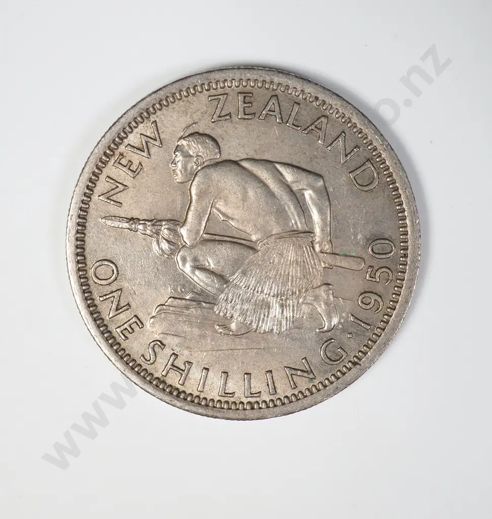 1950 ONE SHILLING, E.F, C.V. $65 Image 1++