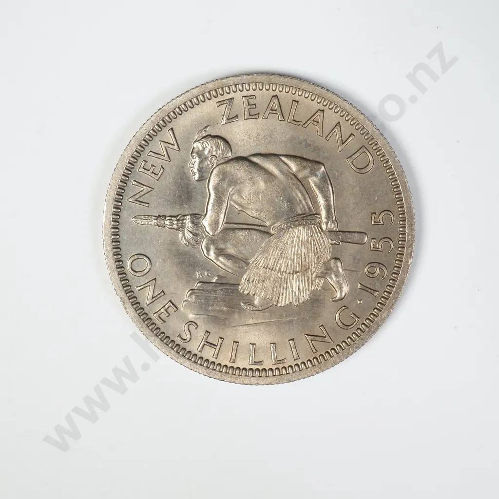 1955 ONE SHILLING, UNC, C.V. $600 Image 1++