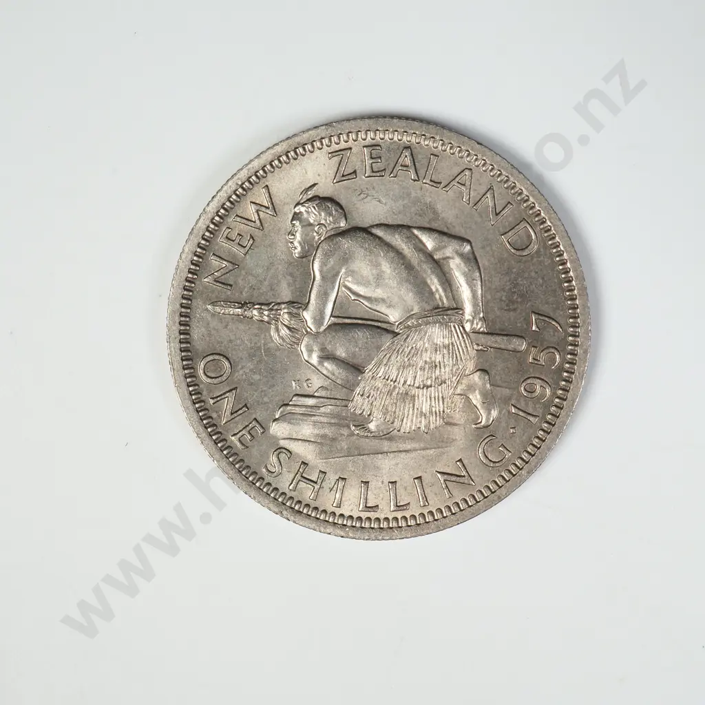 1957 ONE SHILLING, UNC, C.V. $70 Image 1++