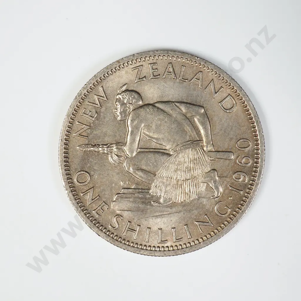 1960 ONE SHILLING, A.UNC, C.V. $40 Image 1++
