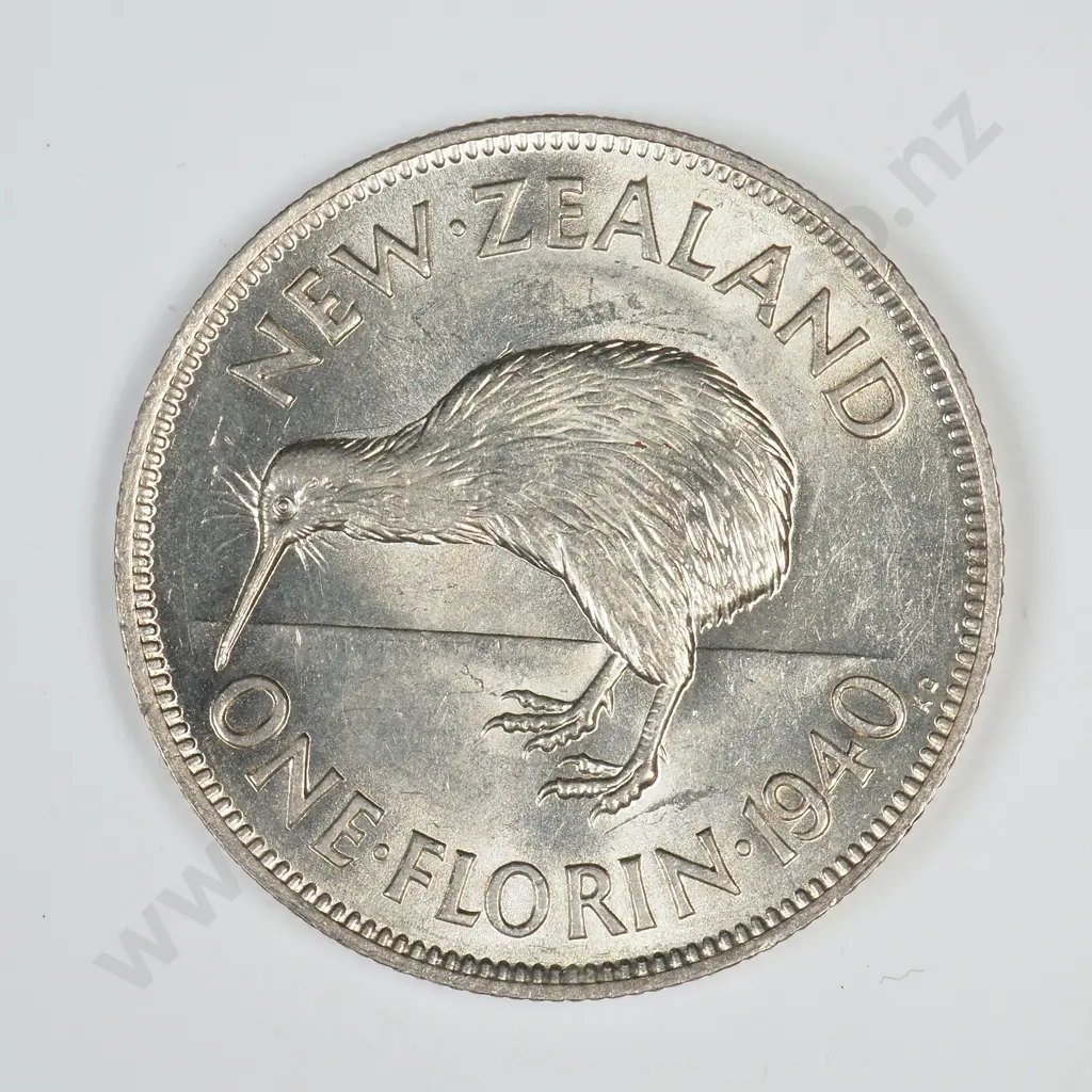 1940 FLORIN, UNC ( DIRTY OBVERSE ), C.V. $2000 Image 1++