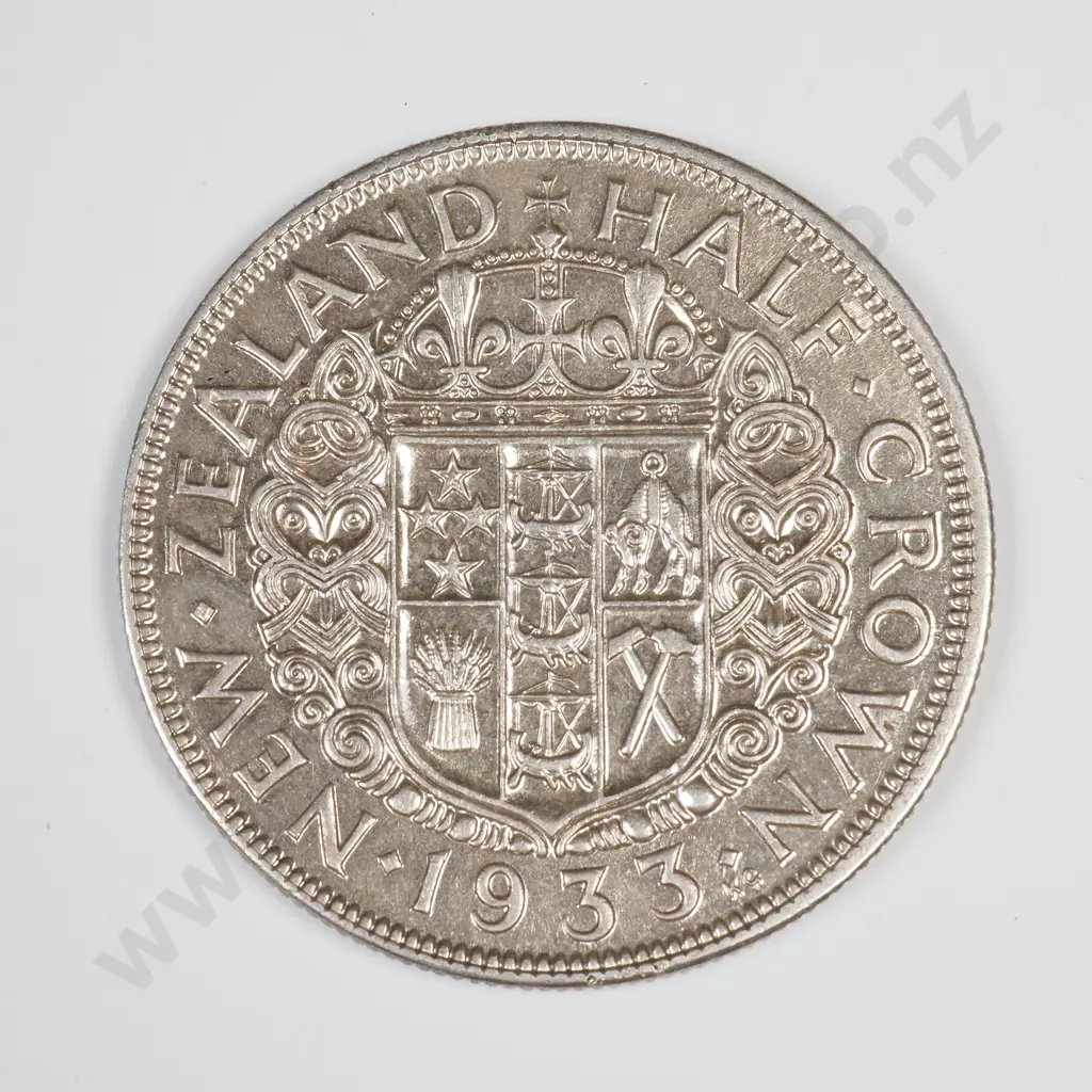 1933 HALFCROWN, A.UNC, C.V. $350 Image 1++
